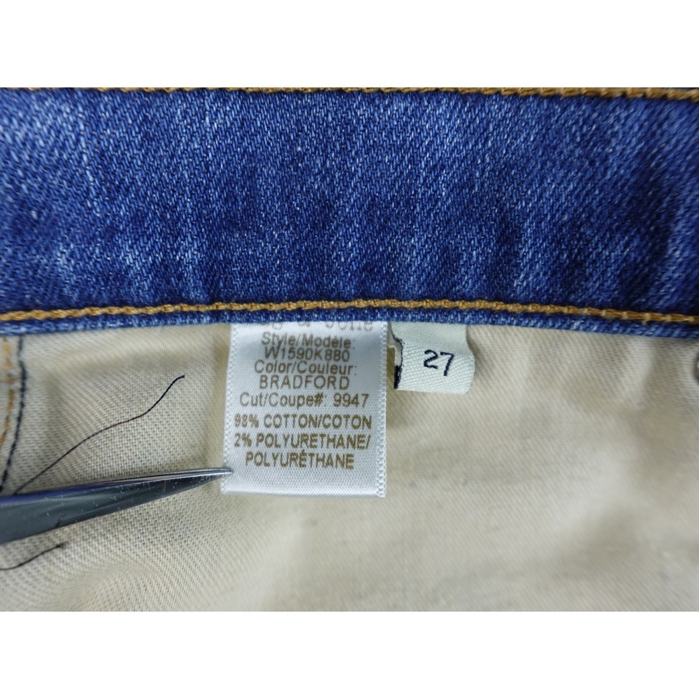 Rag & Bone Dre Slim Boyfriend Jeans Womens 27 Blue Raw Hem Distressed - Picture 11 of 14